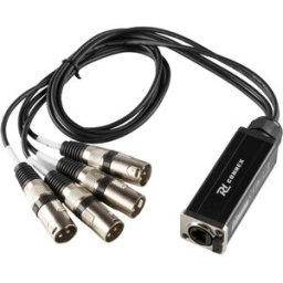 POWER DYNAMICS CONNE Cabo Splitter RJ45 Fêmea -> 4x Fichas Canon XLR 3 Pinos Macho (70cm) - PD-CONNEX CX190