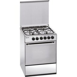 Fogão a Gás Butano/Propano 4 Zonas E 602 X + Forno Elétrico 55L (Inox) - MEIRELES