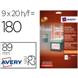 Etiqueta Adesiva Removivel Para Impressora Laser Injeção De Tinta E Fotocopiadora Branca 62X89 Mm