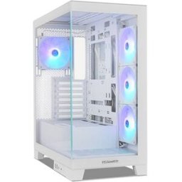 Caixa ATX Hummer Glock Frameless Glass ARGB (Branco) - NOX