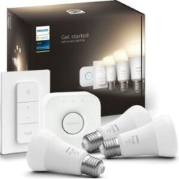 Pack 3 Lâmpadas LED Inteligente E27 9,5W 2700K 1100Lm + Interruptor - PHILIPS HUE