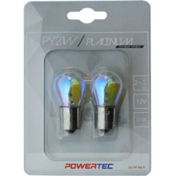 Blister 2x Lampadas Halogéneo PY21W 12V BAU15s (RAINBOW) - POWERTEC