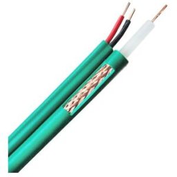 Bobine Cabo Coaxial KX6 + Alimentação 300mts (Verde)