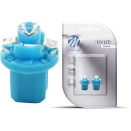 M-TECH Blister 2x Lampadas LED B8.5d (Quadrante) - Azul