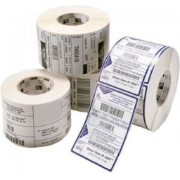 Rolo 250x Etiquetas Térmicas Brancas Perfuradas Comp. ZEBRA 800284-605/800264-605 (101,5 x 152 mm)