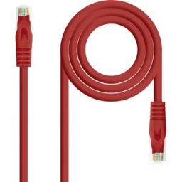 Cabo de Rede RJ45 Cat6a U/UTP Vermelho (2 mts) - Nanocable