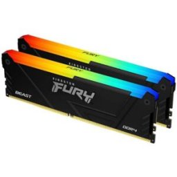 Memória RAM DIMM Fury Beast RGB 32GB (2x16GB) DDR4-3200MHz (Intel XMP) CL16 1.35V - KINGSTON