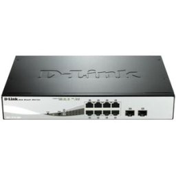 Switch de Rede Gerido L2 Gigabit Ethernet 1000 Mbit/s PoE Preto (8 Portas) - D-LINK
