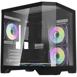 Caixa Micro-ATX FT350 Mesh + 5 Ventoinhas ARGB (Preto) - DARKFLASH