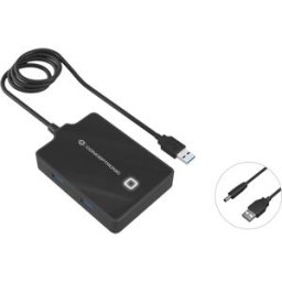 Adaptador Hub "4-EM-1" USB - (4x USB 3.0 ) c/ Power Jack - CONCEPTRONIC