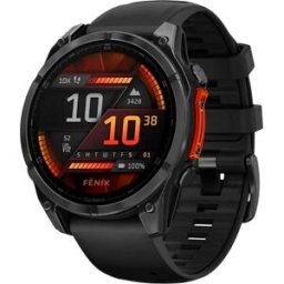 Smartwatch Fenix 8 47mm Amoled Silicone Cinzento Ardósia c/ Bracelete Preta em Silicone - GARMIN