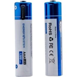 Blister 2x Pilhas Recarregáveis AA 2270mAh c/ Carregamento por USB-C - ENERGY-SISTEM