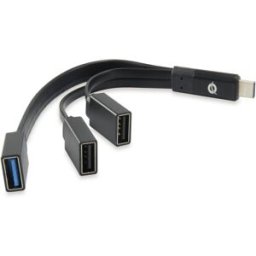 Cabo USB 3.1 Tipo C -> 1x USB 3.0 + 2x USB 2.0 - HUBBIES01B - CONCEPTRONIC