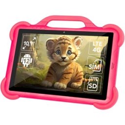 Tablet Android 10,1" KidsTAB10 4G 4GB/64GB Wi-Fi c/ Capa Rosa - BLOW