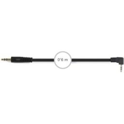 Cabo Jack 3,5mm Macho - Jack 3,5mm Macho 90° (60cm) - FONESTAR