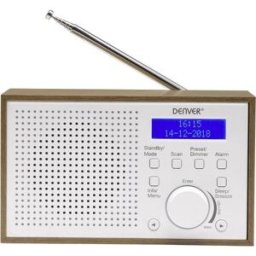 Rádio Portátil DAB-46 2W c/ Visor (Branco) - DENVER
