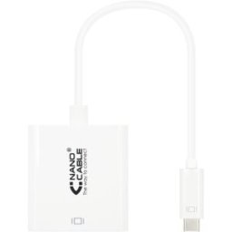 Conversor USB C 3.2 Macho - DVI-D Fêmea 15CM (Branco) - NANOCABLE