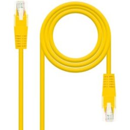 Cabo de Rede RJ45 Cat6e U/UTP Amarelo (50cm) - Nanocable