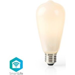 Lâmpada LED Filamento Inteligente SmartLife Wi-Fi E27 ST64 2700K 5W 500Lm - NEDIS