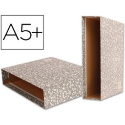 LIDERPAPEL Caixa p/ Pasta de Arquivo Classic Red Quarto Marmoreada Cinza