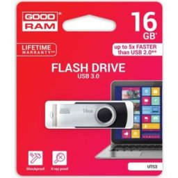 Pen Drive USB3.0 16GB UTS3 (Preto) - GOODRAM