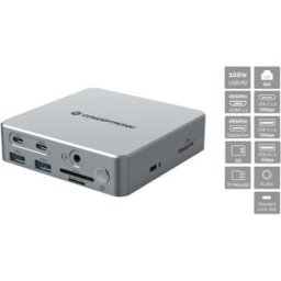 Docking USB-C "15-EM-1" (4xUSB/2xHDMI/2xUSB-C/SD/MicroSD/RJ45/DisplayPort/Jack) - CONCEPTRONIC