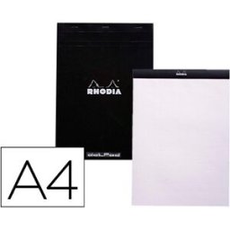 Bloco de Notas Rhodia Black Dot Pad A4 80F 80g/m2 Liso c/Pontos Pretos 5mm