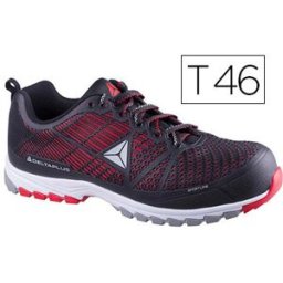 Sapatos De Seguranca Deltaplus De Poliuretano E Malha S1P Preto E Vermelho Formato 46 - FARU