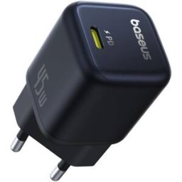 Carregador PicoGo GaN Fast Charger Ultra-Mini USB-C 45W (Preto) - BASEUS