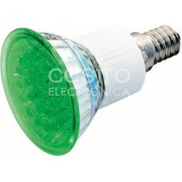 Lampada 24 LEDs 220V E14 1,8W Verde