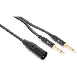 Cabo Canon Macho - 2x Jack 6.3mm Mono Macho (3 mts) - POWER DYNAMICS CONNEX CX56-3