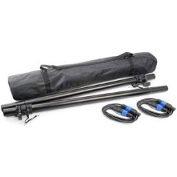 Pack 2x Tubos 90...150cm (Subwoofer/Satelite) + Cabos 2 mts - VONYX