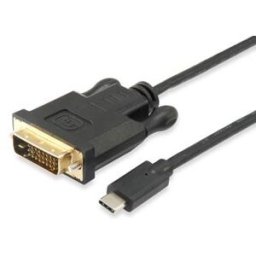 Adaptador EQUIP USB Type C to DVI-D Dual Link M/M, 1.8m - 133468