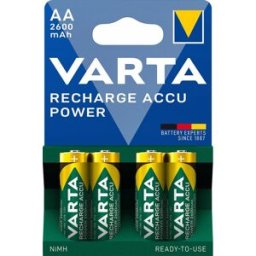 Blister 4x Pilhas Recarregáveis AA (Mignon) 2600mAh - VARTA