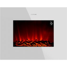 Lareira Elétrica Ready Warm 2690 Flames Connected 26" 2000W (Branco) - CECOTEC