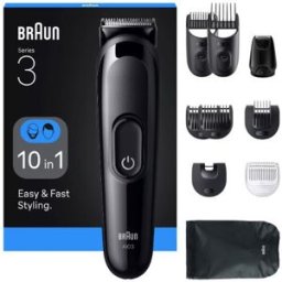 Aparador Cableo/Barba All-in-One Series 3 AIO3560 Easy & Fast Styling (Preto) - BRAUN