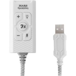 MARS-GAMING Placa de Som Externa 7.1 USB MSC2W (Branco) - MARS GAMING