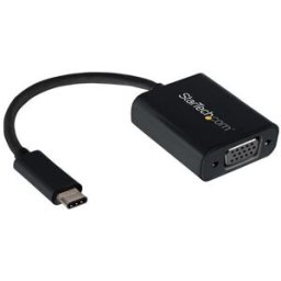 Adaptador Gráfico USB C Macho - VGA Fêmea FullHD CDP2VGA Preto - STARTECH