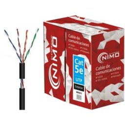 NIMO Bobine Cabo UTP Rigido CAT5e Preto p/ Exterior (305 mts)
