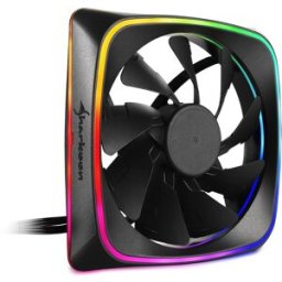 Ventoinha 120mm Shark Lights RGB 1000RPM 3 Pinos (Preta) - SHARKOON