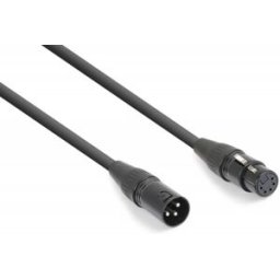 Cabo Conversor DMX Canon Macho 3 Pinos -> DMX Canon Femea 5 Pinos- POWER DYNAMICS CONNEX