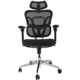 Cadeira de Escritório Ergonômica c/ Apoio de Cabeça e Braços (Preto) - EQUIP