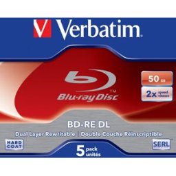 Pack 5x Blu-Ray BD-RE DL 50GB 2x - VERBATIM