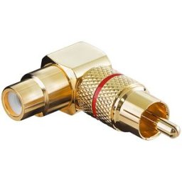 GOOBAY Ficha Adaptadora Curva (90º) RCA Macho -> RCA Femea