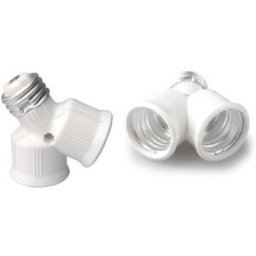 Suporte Adaptador Lampada E27 -> 2x E27