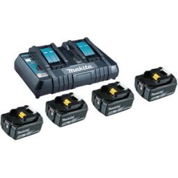 Kit Carregador Duplo c/ 4 Baterias 18V 5Ah (BL1850B) - MAKITA