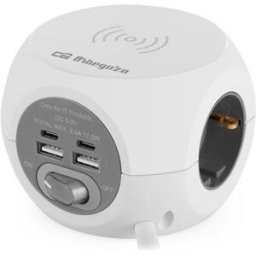 Tomada Inteligente c/ Carregamento sem Fios, USB A e USB Tipo C - ORBEGOZO