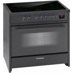 Fogão Vitrocerâmico de Indução E 913 BL 90x60cm 5 Zonas + Forno Elétrico 121L (Preto) - MEIRELES