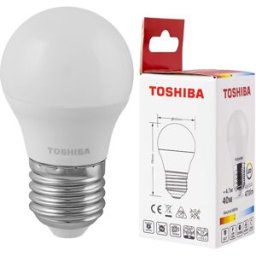 Lâmpada LED E27 G45 4,7W 4000K 470Lm - TOSHIBA