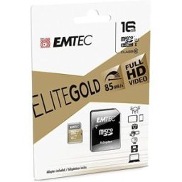 Cartão de Memória 16GB Micro SDHC Classe 10 Gold+ 85MB/s - EMTEC